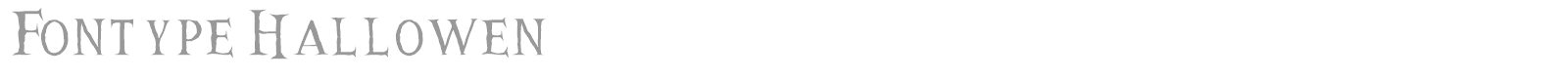 Fontype Hallowen font preview